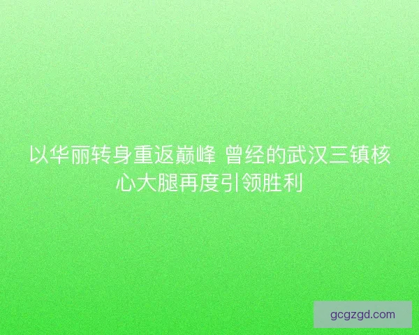 以华丽转身重返巅峰 曾经的武汉三镇核心大腿再度引领胜利