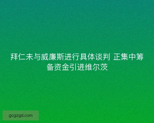 拜仁未与威廉斯进行具体谈判 正集中筹备资金引进维尔茨